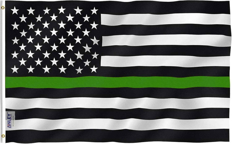 Thin Green Line Support Military Flag 3 x 5 ft