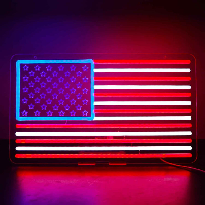 USA Neon Signs for Wall Decor,Led Neon Light for Man Cave、Bedroom、Garage,Christmas Birthday Party Gifts