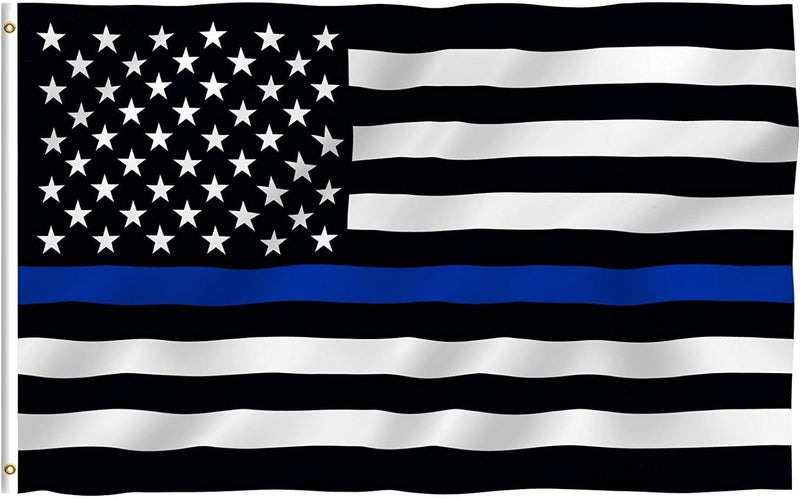 Thin Blue Line Support Law Enforcement American Flag – 3 x 5 ft