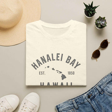 Hanalei Bay Hawaii T-Shirt — Vintage Island Map Tee