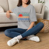 California Dreaming T-Shirt Sun and Colorful Waves