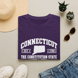 Connecticut State T-Shirt — 'The Constitution State' Vintage Map Tee (Est. 1788)