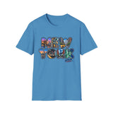 New York Graphic T-Shirt — Vintage Cityscape Lettering Tee