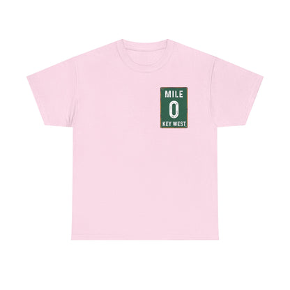 Key West Mile 0 T-Shirt — Vintage Road Sign Tee
