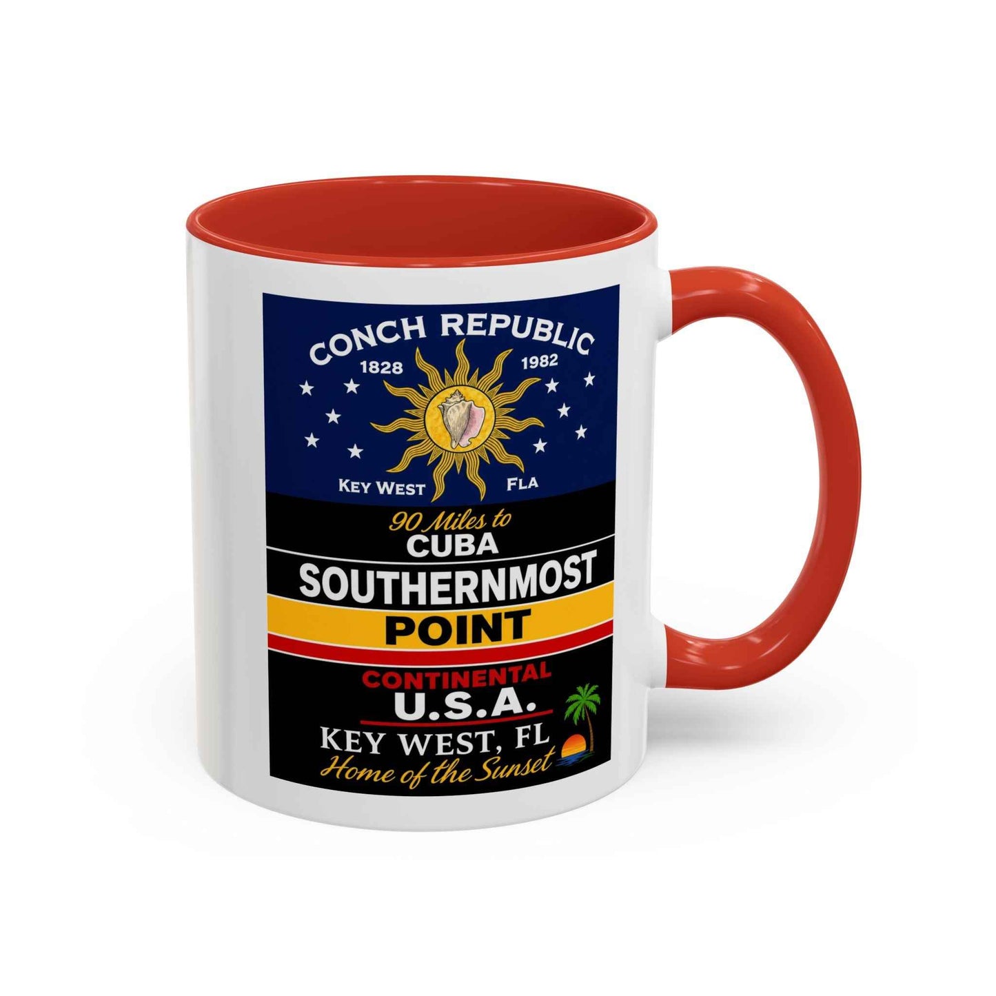 Southernmost Point Key West Coffee Mug — Conch Republic Souvenir Accent Mug
