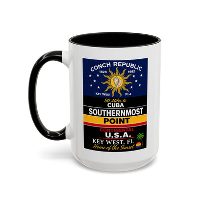Southernmost Point Key West Coffee Mug — Conch Republic Souvenir Accent Mug