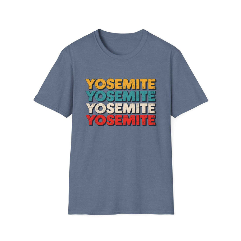 Yosemite Retro Stack T-Shirt — Vintage National Park Tee for Outdoor Lovers