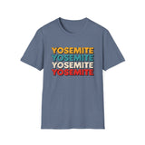 Yosemite Retro Stack T-Shirt — Vintage National Park Tee for Outdoor Lovers