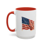 Watercolor America Flag Coffee Mug