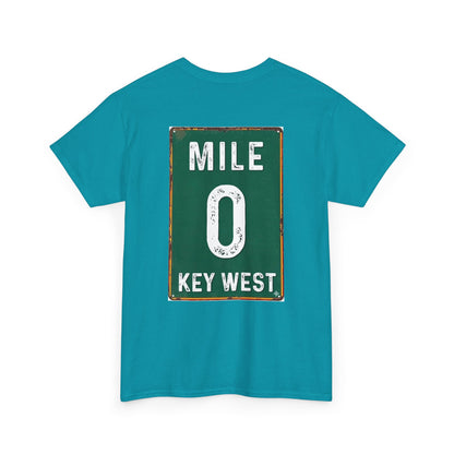 Key West Mile 0 T-Shirt — Vintage Road Sign Tee