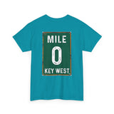 Key West Mile 0 T-Shirt — Vintage Road Sign Tee