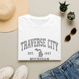 Traverse City Michigan Vintage Tee – EST. 1847 Collegiate Shirt