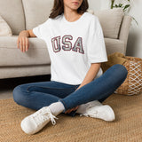 Tattered USA T-Shirt Worn Look