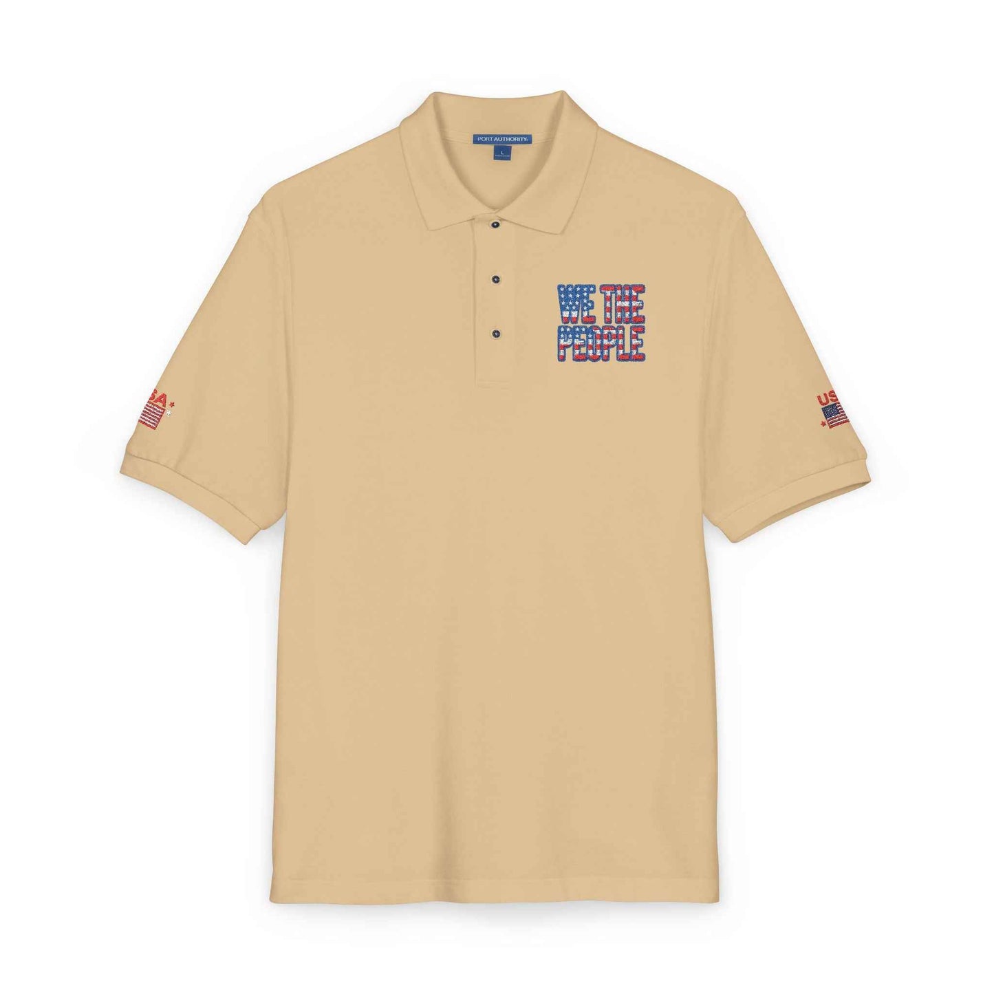 We The People Embroidered Polo