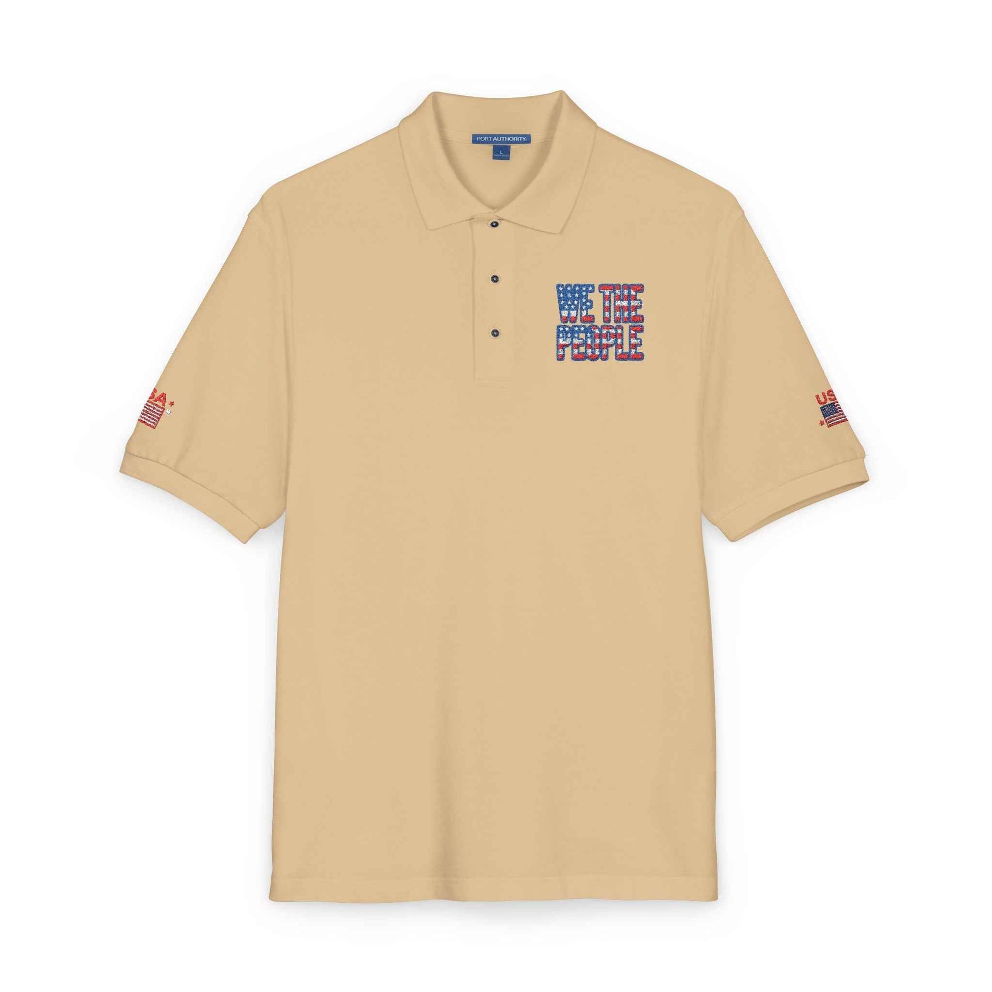 We The People Embroidered Polo