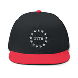 1776 Stars Embroidered Flat Bill Snapback Hat