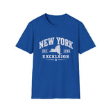 New York Excelsior T-Shirt — Vintage State Map Tee (Est. 1788)