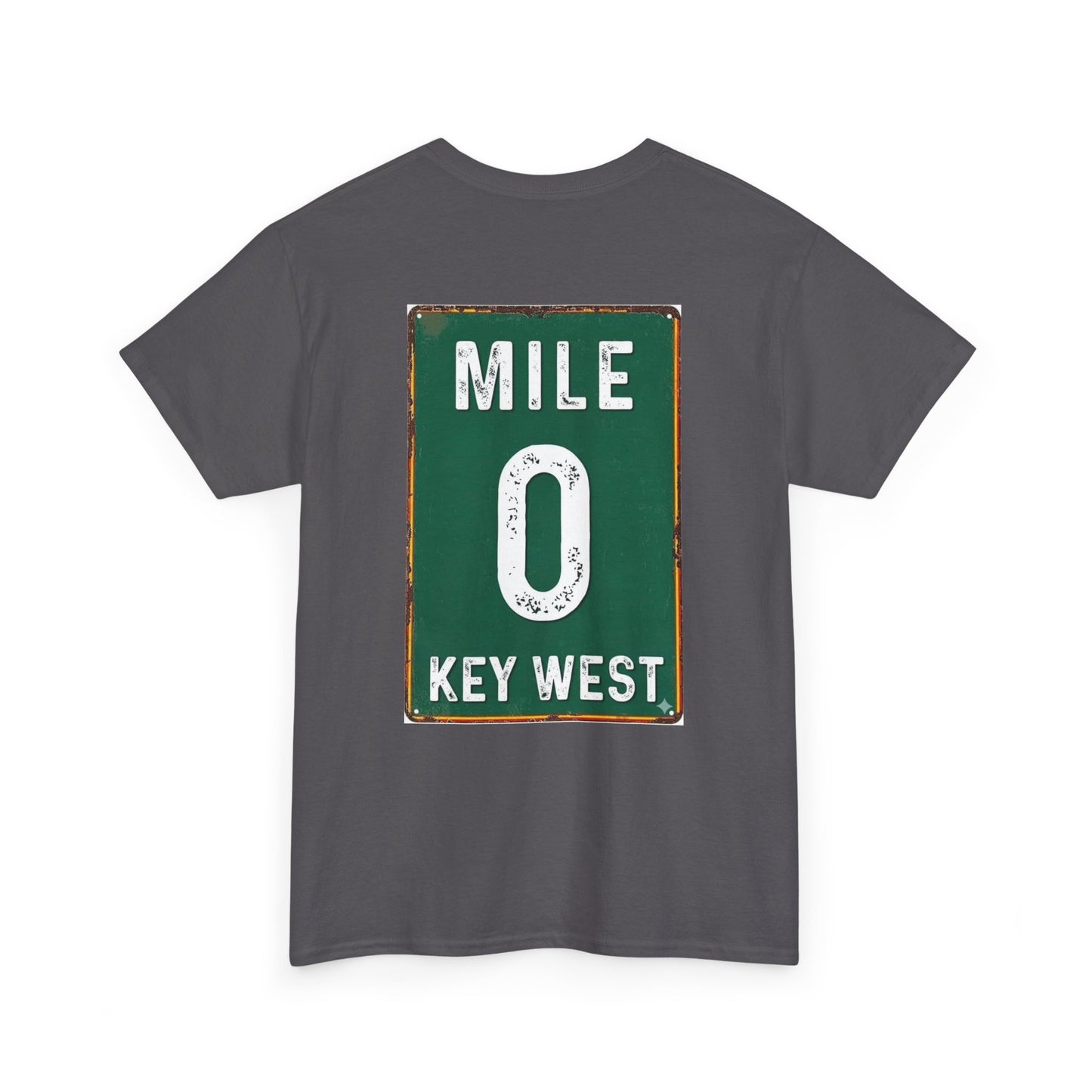 Key West Mile 0 T-Shirt — Vintage Road Sign Tee