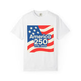 America 250 w/ USA Flag Watercolor America T‑Shirt