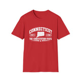 Connecticut State T-Shirt — 'The Constitution State' Vintage Map Tee (Est. 1788)