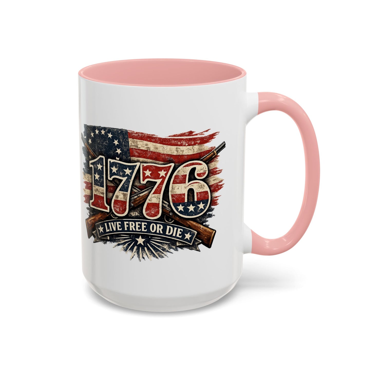 1776 Patriotic Coffee Mug — Live Free or Die Americana Coffee Mug