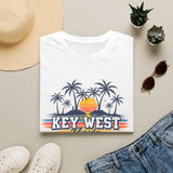 Key West Florida Sunset T-Shirt — Tropical Palm Beach Vacation Tee