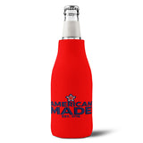 American Made Zip-Up Bottle Cooler Sleeve — Patriotic USA Koozie