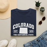 Colorado Centennial State T-Shirt — EST. 1876 Retro College Tee