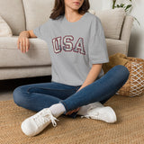 Tattered USA T-Shirt Worn Look