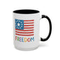 Kids Crayon Drawing Freedom - American Flag Coffee Mug