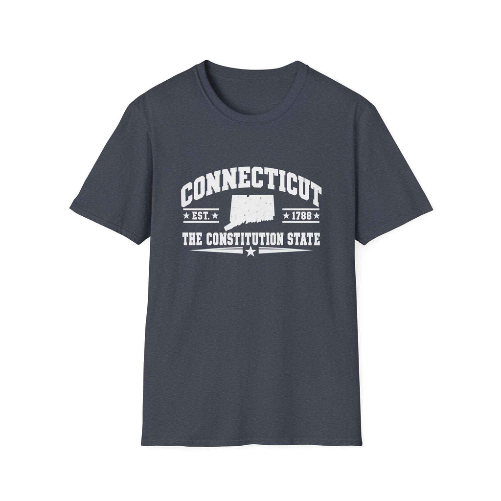 Connecticut The Constitution State T-Shirt — EST. 1788 State Outline Tee