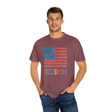Freedom Kids Crayon Drawing American Flag T-Shirt