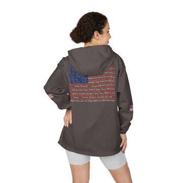 USA States & Cities American Flag Windbreaker Jacket