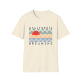 California Dreaming T-Shirt Sun and Colorful Waves