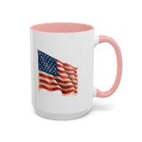 Watercolor America Flag Coffee Mug