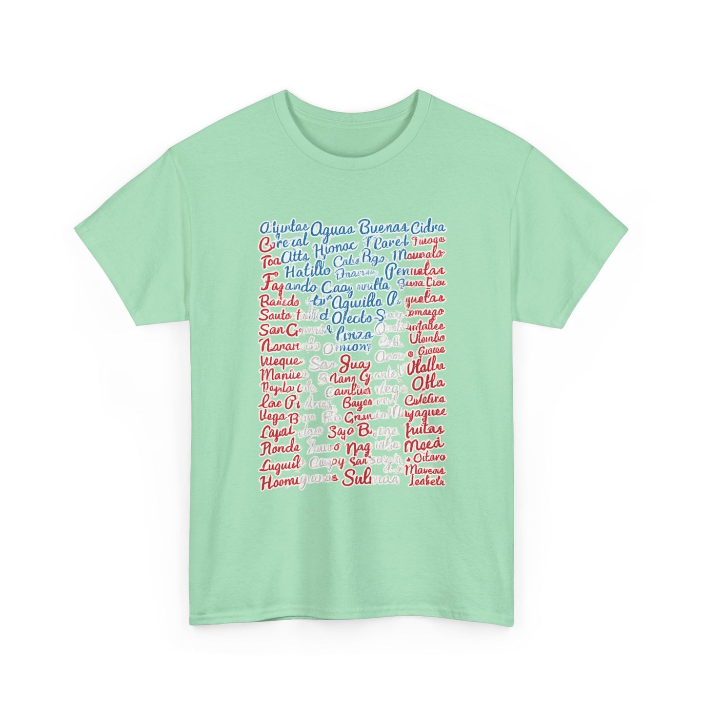 Puerto Rico Cities & Flag T-Shirt — Vintage Road Sign Tee