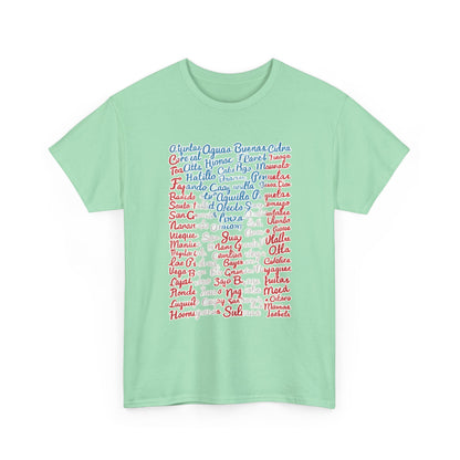 Puerto Rico Cities & Flag T-Shirt — Vintage Road Sign Tee