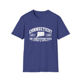 Connecticut State T-Shirt — 'The Constitution State' Vintage Map Tee (Est. 1788)