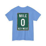 Key West Mile 0 T-Shirt — Vintage Road Sign Tee