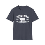 Montana The Treasure State T-Shirt — Established 1889 State Outline Tee