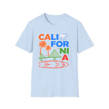 California Colorful Retro Graphic T-Shirt
