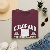 Colorado Centennial State T-Shirt — EST. 1876 Retro College Tee