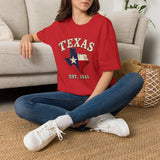 Texas Flag State T-Shirt — Vintage Lone Star Graphic Tee (EST. 1845)