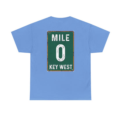 Key West Mile 0 T-Shirt — Vintage Road Sign Tee