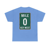 Key West Mile 0 T-Shirt — Vintage Road Sign Tee