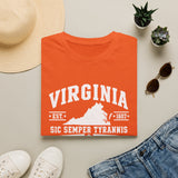 Virginia State T-Shirt — 'Sic Semper Tyrannis' Vintage Tee