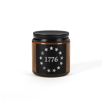1776 Stars Soy Candle — Amber Jar Scented Candle