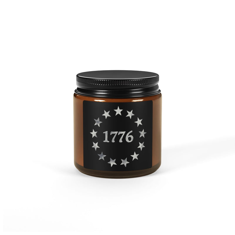 1776 Stars Soy Candle — Amber Jar Scented Candle