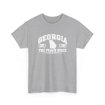 Georgia 'The Peach State' T-Shirt — Vintage State Map Tee