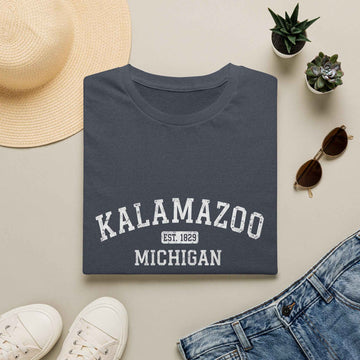 Kalamazoo Michigan Vintage College T-Shirt — Established 1829 City Tee